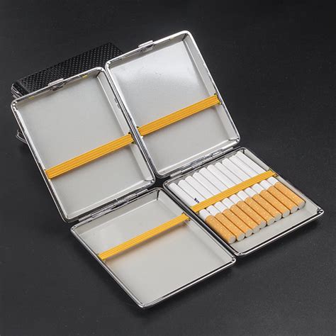 metal cigarette box holder|plastic cigarette case with dividers.